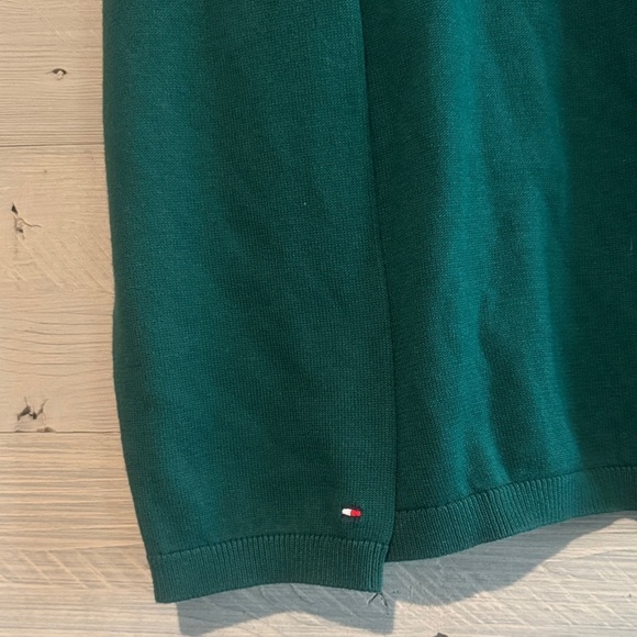Tommy Hilfiger Teal V-Neck Sweater for Women - Picture 6 of 8